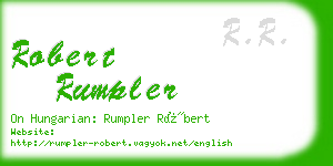 robert rumpler business card